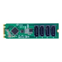 StarTech.com 4-Port M.2 naar SATA Adapter Kaart, M.2 PCIe 3.0 naar SATA HDD/SSD Uitbreidingskaart, ASM1064 Chipset, M.2 NVMe naar 4x HDD/SSD voor Windows/macOS/Linux-3