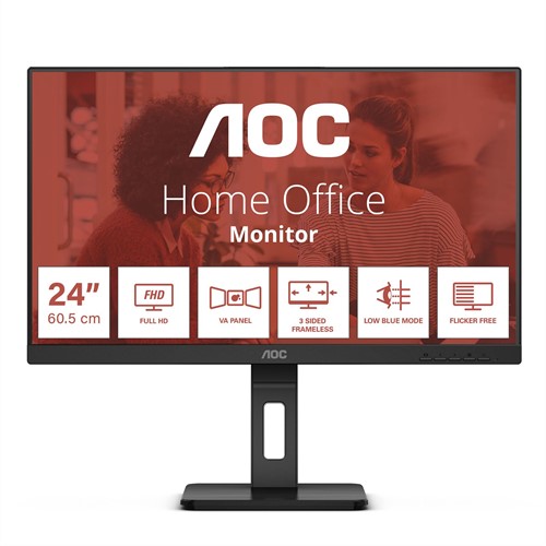 AOC E3 24E3QAF computer monitor 61 cm (24") 1920 x 1080 Pixels Zwart