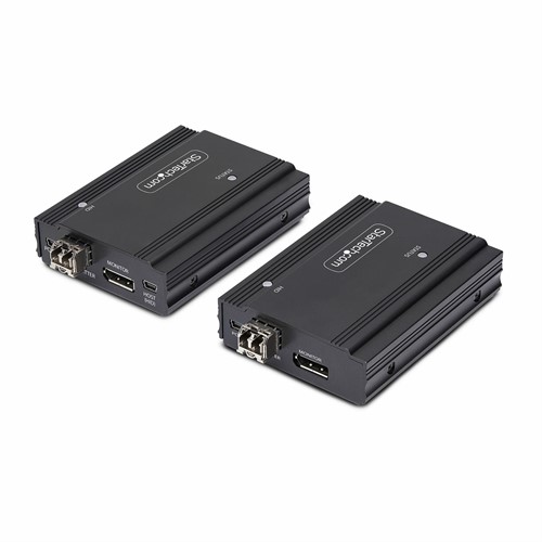 StarTech.com DisplayPort KVM Extender over Glasvezel, 4K 60Hz, KVM Console Extender Kit, Tot 300m (Multi-mode) met Voorgeïnstalleerde SFP+ modules, 3x USB HID