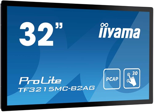 iiyama ProLite TF3215MC-B2AG computer monitor 80 cm (31.5") 1920 x 1080 Pixels Full HD LED Touchscreen Kiosk Zwart