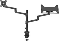 Neomounts DS20-425BL2 Monitorarm met laptophouder 17-27" - ruimtebesparend-3
