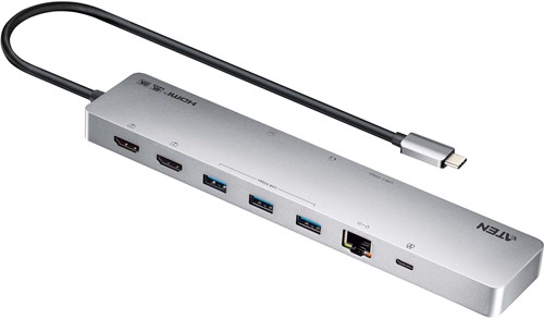 ATEN UH3240 interface hub USB Type-C Zilver