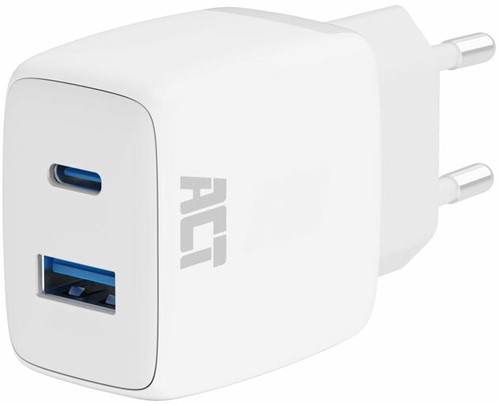 ACT AC2122 oplader voor mobiele apparatuur Universeel Wit AC Snel opladen Auto