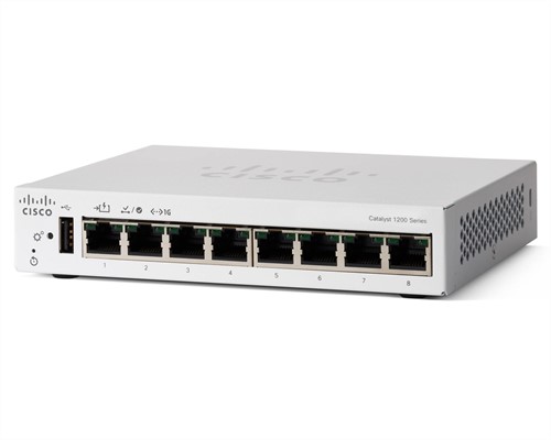 Cisco C1200-8T-D netwerk-switch Managed L2/L3 Gigabit Ethernet (10/100/1000) Wit