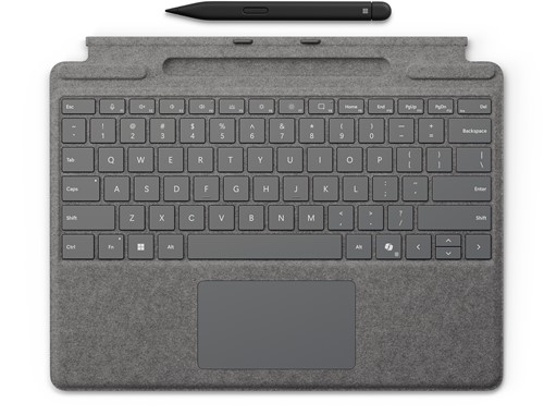 Microsoft Surface Pro Keyboard + Slim Pen QWERTY Scandinavisch Microsoft Cover port Platina