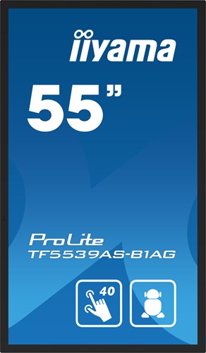 iiyama TF5539AS-B1AG beeldkrant Digitale signage flatscreen 138,7 cm (54.6") LED 500 cd/m² 4K Ultra HD Zwart Touchscreen Type processor Android 24/7