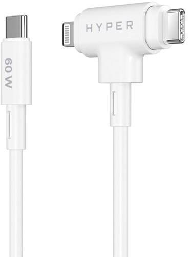 Targus HyperJuice USB-kabel USB 2.0 1,5 m USB C USB C/Lightning Wit-3