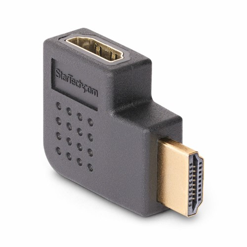 StarTech.com Haakse HDMI 2.0 Adapter, Male naar Female, Horizontale 90 Graden Haakse HDMI adapter, HDMI Port Saver, 4K 60Hz, High Speed HDMI Connector Extension, M/F-2