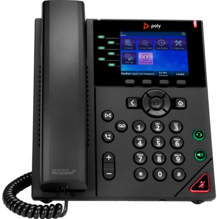 POLY VVX 350 IP telefoon Zwart 6 regels LED