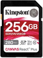 Kingston Technology 256GB Canvas React Plus SDXC UHS-II 280R/150W U3 V60 voor Full HD/4K