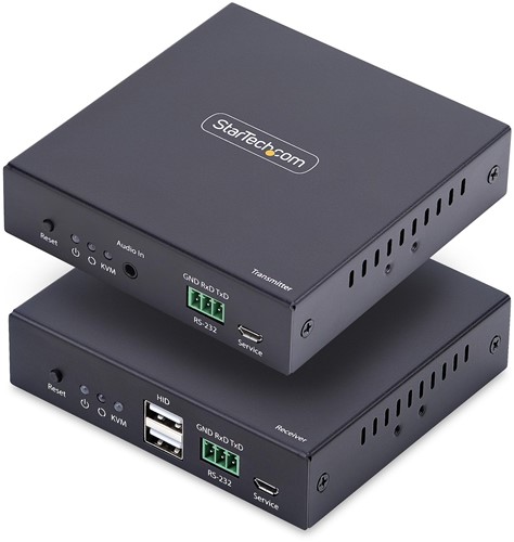 StarTech.com HDMI KVM Extender Over IP Netwerk, 4K 60Hz, Zonder Drivers, HDMI en USB Over Ethernet/CAT6, AVoIP, Zender en Ontvanger Kit, Inclusief Montagekits