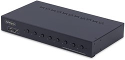 StarTech.com 8-Port HDMI KVM Switch met 1U Rackmontage Kit, 4K 60Hz HDMI 2.0, Drukknop & Hotkey Schakelaar, 4-Port USB Hub, OS Onafhankelijk, TAA Compliant