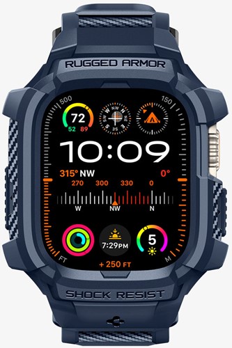 Spigen Rugged Armor Pro Opbergtas Marineblauw Thermoplastic polyurethaan (TPU)