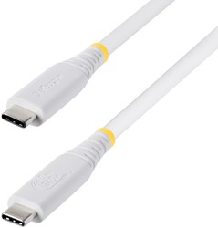 StarTech.com CC1M40GUSB4TPW USB-kabel USB4 Gen 3x2 1 m USB C 40 Gbit/s 240 W Wit