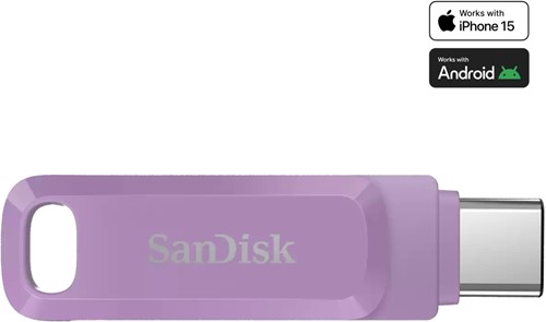 SanDisk Ultra Dual Drive Go USB flash drive 512 GB USB Type-C 3.2 Gen 1 (3.1 Gen 1) Lavendel