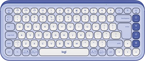 Logitech POP Icon Keys toetsenbord Universeel Bluetooth QWERTY US International Lila, Wit