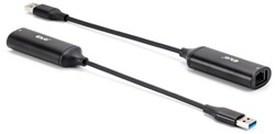 CLUB3D CAC-1421 tussenstuk voor kabels USB Type-A RJ45 Zwart