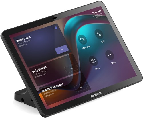 Yealink CTP25 scherm voor vergaderzalen 25,6 cm (10.1") 1280 x 800 Pixels IPS 802.11a, 802.11b, 802.11g, Wi-Fi 4 (802.11n), Wi-Fi 5 (802.11ac), Wi-Fi 6 (802.11ax) Zwart Bluetooth