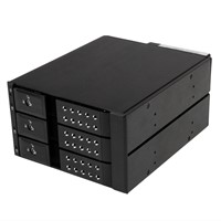StarTech.com 3-bay Aluminium Trayless Hot Swap Mobile Rack Backplane voor 3,5 inch SAS II/SATA III - 6 Gbps HDD