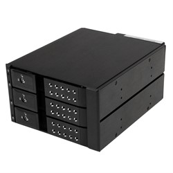 StarTech.com 3-bay Aluminium Trayless Hot Swap Mobile Rack Backplane voor 3,5 inch SAS II/SATA III - 6 Gbps HDD