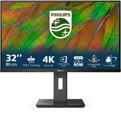 Philips 3000 series 32B1U3900/00 computer monitor 80 cm (31.5") 3840 x 2160 Pixels 4K Ultra HD LCD Zwart