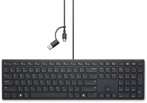 DELL KB525C toetsenbord Kantoor USB QWERTY US International Zwart