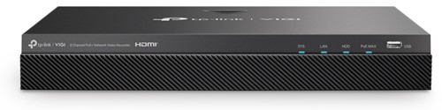 TP-Link VIGI NVR2008H-8MP-2TB Netwerk Video Recorder (NVR) Zwart