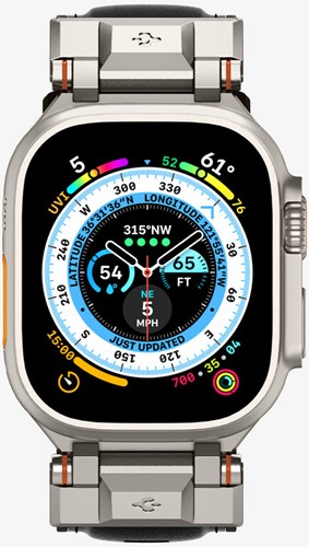 Spigen DuraPro Armor PU Band Zwart Polyurethaan (PU), Thermoplastic polyurethaan (TPU)