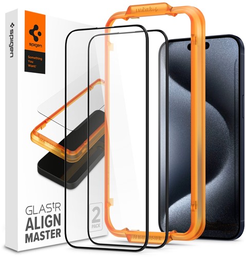 Spigen Glas.tR AlignMaster Doorzichtige schermbeschermer Apple 2 stuk(s)
