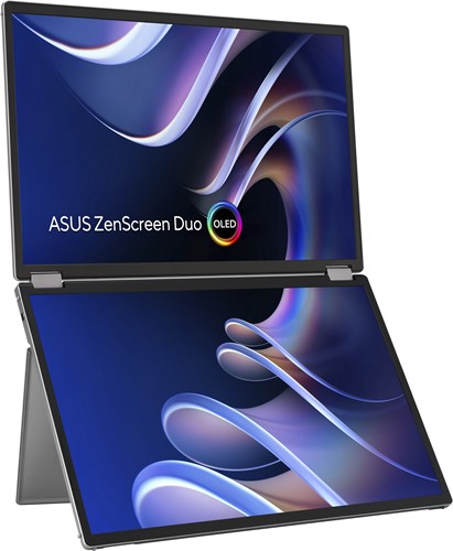 ASUS ZenScreen Duo OLED MQ149CD computer monitor 35,6 cm (14") 1920 x 1200 Pixels WUXGA Zilver