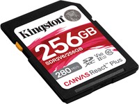 Kingston Technology 256GB Canvas React Plus SDXC UHS-II 280R/150W U3 V60 voor Full HD/4K-2