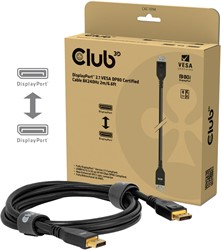 CLUB3D DisplayPort™ 2.1 VESA DP80 Gecertificeerd Kabel 8K240Hz 2m/6.56ft
