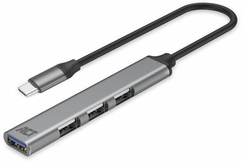 ACT AC6425 interface hub USB 3.2 Gen 1 (3.1 Gen 1) Type-C 5000 Mbit/s Grijs