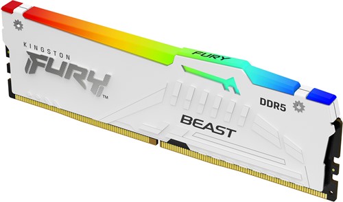 Kingston Technology FURY Beast 16GB 6400MT/s DDR5 CL32 DIMM White RGB XMP