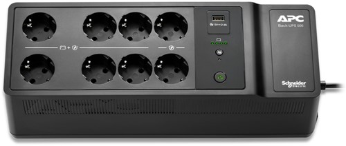 APC Back-UPS BE500G2-GR - Noodstroomvoeding 8x stopcontact, 500VA, 1 USB oplader, 1 USB datapoort