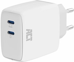 ACT AC2165 oplader voor mobiele apparatuur Universeel Wit AC Snel opladen Auto