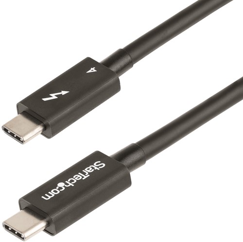 StarTech.com 1m Thunderbolt 4 Kabel, 40Gbps, 100W PD, 4K/8K Video, Intel-Certified Thunderbolt Kabel, Compatibel met USB4/Thunderbolt 3/USB 3.2/USB Type-C/DisplayPort