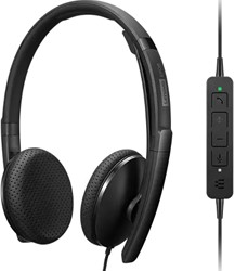 Lenovo 4XD1M39028 hoofdtelefoon/headset Bedraad Hoofdband USB Type-C Zwart