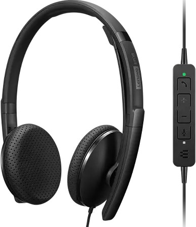 Lenovo 4XD1M39028 hoofdtelefoon/headset Bedraad Hoofdband USB Type-C Zwart