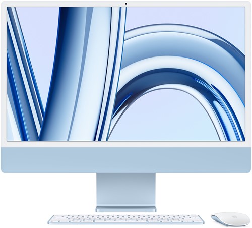 Apple iMac Apple M M3 59,7 cm (23.5") 4480 x 2520 Pixels 8 GB 256 GB SSD Alles-in-één-pc macOS Sonoma Wi-Fi 6E (802.11ax) Blauw