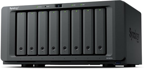 Synology DiskStation DS1825+ data-opslag-server NAS Ryzen Embedded V1500B 8 GB DDR4 0 TB Zwart