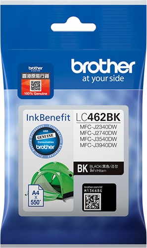 Brother LC462BK inktcartridge 1 stuk(s) Origineel Normaal rendement Zwart