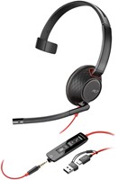 POLY Blackwire 5210 mono USB-C-headset + 3,5 mm stekker + USB-C/A-adapter-2