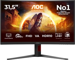 AOC G4 C32G4Z computer monitor 80 cm (31.5") 1920 x 1080 Pixels Zwart, Rood