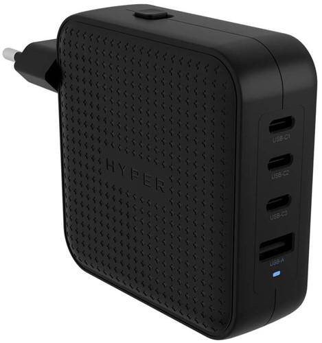 HYPER HJ1002BKWWGL oplader voor mobiele apparatuur Laptop, Smartphone, Tablet Zwart AC Snel opladen Binnen