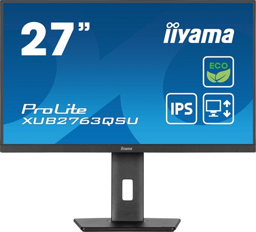 iiyama ProLite XUB2763QSU-B1 computer monitor 68,6 cm (27") 2560 x 1440 Pixels Full HD LED Zwart