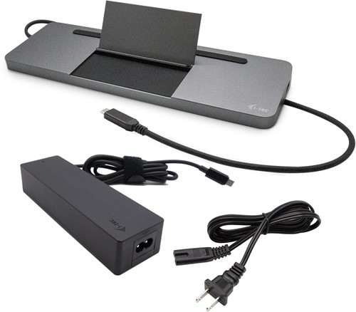 i-tec Metal C31FLATPRO100UK laptop dock & poortreplicator Bedraad USB 3.2 Gen 1 (3.1 Gen 1) Type-C Grijs