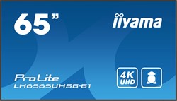 iiyama LH6565UHSB-B1 beeldkrant Kiosk-ontwerp 163,8 cm (64.5") LED Wifi 800 cd/m² 4K Ultra HD Zwart Type processor Android 11 24/7