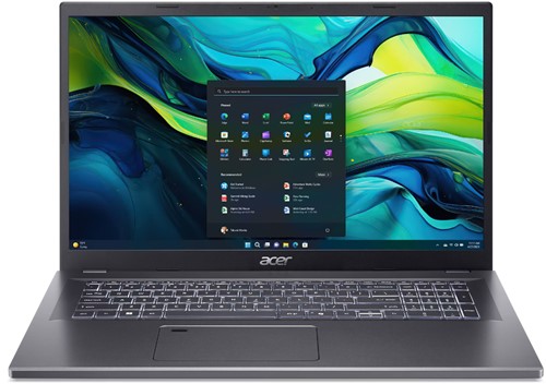 Acer Aspire 17 Pro A17-51M-59LT Intel Core 5 120U Laptop 43,9 cm (17.3") Full HD 16 GB LPDDR5-SDRAM 512 GB SSD Wi-Fi 6E (802.11ax) Windows 11 Pro Grijs