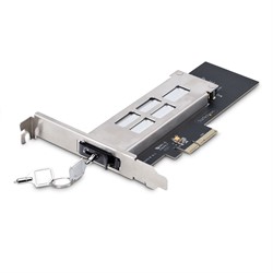 StarTech.com M.2 NVMe SSD naar PCIe x4 Hot-Swap Drive Bay met Verwisselbare Tray voor PCI Express Expansion Slot, Installatie zonder Gereedschap, PCIe 4.0/3.0 Mobiele Rack/Backplane, Vergrendelbaar, I